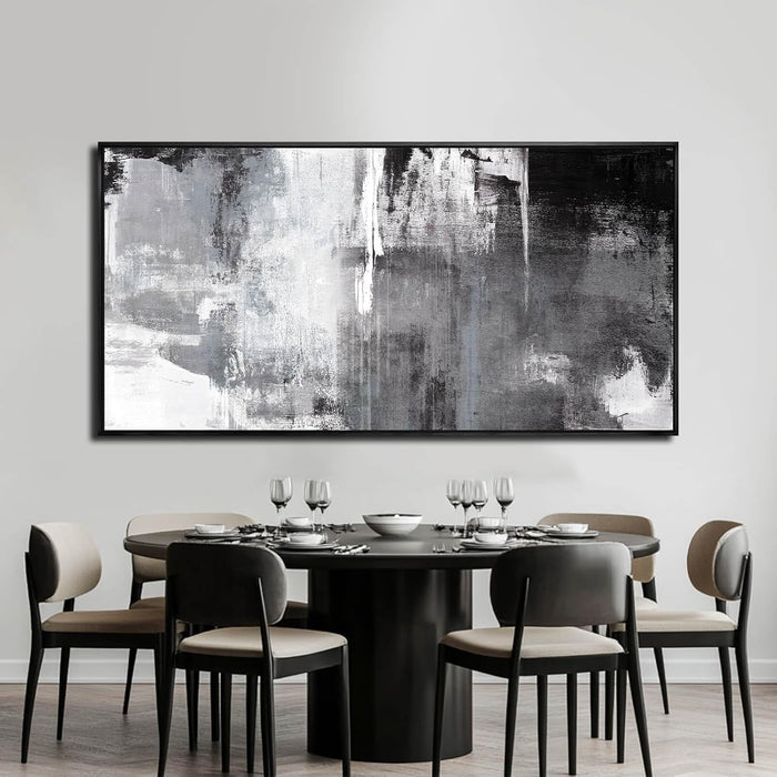 Wall Art for Living Room Black and Grey Wall Decor 30X60 Inch Hand Painted Abstract Paintings for Bedroom Office Kitchen Decoration