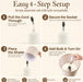 Ceramic Table Lamp, Off-White, 17.75"