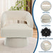 Beige Velvet 360 Swivel Oversized Designer Armchairs