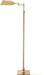 O’Bright Arcadia - Pharmacy Floor Lamp, Full Range Dimming, Swing Arm Task Lamp, E26 Socket, Bulb Replaceable, Adjustable Height 47” to 55”, 360° Rotatable Shade, All-Metal Design, Antique Brass