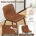 Bar Stool Set of 3, 26" Urban Faux Leather Counter Stool, Dark Brown