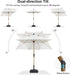 Outdoor Umbrella 6' X 6' Market Square Push Button Tilt, Cream
