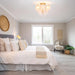 Modern Flush Mount Glass Ceiling Light, Gold Hallway Lights Vintage Chandelier, 4-Light Unique Light Fixture for Bedroom Entryway Loft Kitchen Laundry Bathroom Farmhouse