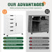 White Five-Drawer Movable Storage Cabinet For Home