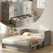 Queen Murphy Bed Grey SpaceSavingDrawer Compact Unit