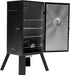 ® 30-Inch Electric Vertical BBQ Smoker with Analog Temperature Control, Chrome Smoking Racks and 535 Cooking Square Inches in Black, Model MB20070210