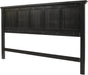 OSP Home Furnishings Farmhouse Basics King Headboard Only, Rustic Black Finish