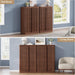 Fluted Dresser for Bedroom, 48" Tall 6 Drawer Dressers, Modern Chest of Drawers with Solid Wood Handle, Curved Profile Design, Wood Dresser Storage Organizer, Living Room, Hallway, Walnut