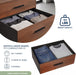 6-Drawer Dresser W/Fabric Drawers, Modern,Storage Chest,Walnut