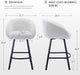 26'' Swivel Counter Stools, Modern Bar Stools for Kitchen Counter, White Sherpa Kitchen Counter Stools, Upholstered Barstools with Backs, Counter Height Stool Chairs with Metal Legs