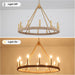 Gold Wagon Wheel Chandelier Farmhouse Ceiling Fixture