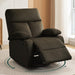 Swivel Rocker Recliner Adults, Rocking Small Recliner Chair for Small Spaces, Small Rocker Recliner Chair for Living Room, RV, Nursery, Bedroom, Dark Brown