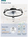 20 Inch Black RemoteControlledLEDLight Ceiling Fan