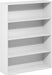 White 4Tier OpenBack Book Shelf With DisplayOrganizer