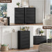 Black Dresser for Bedroom with 6 Drawers, 48" Tall Modern Chest of Drawers with Unique Thickened Foot, Rounded Corner Design, Wooden Dresser Organizer for Bedroom, Living Room, Hallway