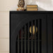 Black Sideboard Buffet Storage Cabinet,Narrow Small Entryway Cabinet