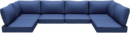Outdoor Replacement Cushions for Patio Furniture,Water-Resistant Sofa Cushions for Rattan Wicker Sectional Patio Conversation Sets,14-Piece Outdoor Couch Cushion,Deep Blue