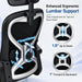 Home Office Desk Chairs, Ergonomic Office Chair with Lumbar Support & 3D Headrest, Computer Desk Chair with Flip-Up Armrests, Perfect for Office or Study, Black/Silver