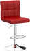 Bar Stools Set of 2, Adjustable PU Leather Swivel Barstools, Modern Counter Stools with Back and Footrest, Counter Height Barstools for Bar, Kitchen, Dining Room, Red