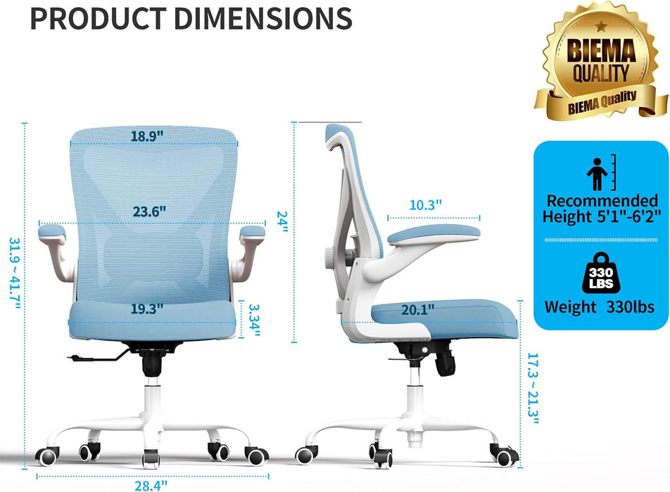Office Chair: Mesh Ergonomic Desk Chair with 3D Lumbar & Swivel