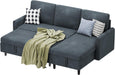 Linen Convertible Sleeper Sofa Bed Featuring Storage