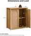 Rattan Arched Door Sideboard Buffet Cabinet, Natural Oak
