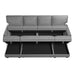 Modern Sectional Sofa Set Storage Couch Bed for Living Room and Apartment, Light Grey