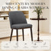 Upholstered Dining Chairs Set of 2, Modern Kitchen Side Chairs with Open Back for Dining Room Restaurant, Grey