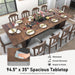 Brown 94 Inch SolidWood Dining Table StainResistant