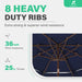 3 Tiers 9 FT Patio Umbrellas Outdoor Table Umbrella with Push Button Market Umbrella 8 Sturdy Ribs UV Protection Waterproof for Garden,Navy