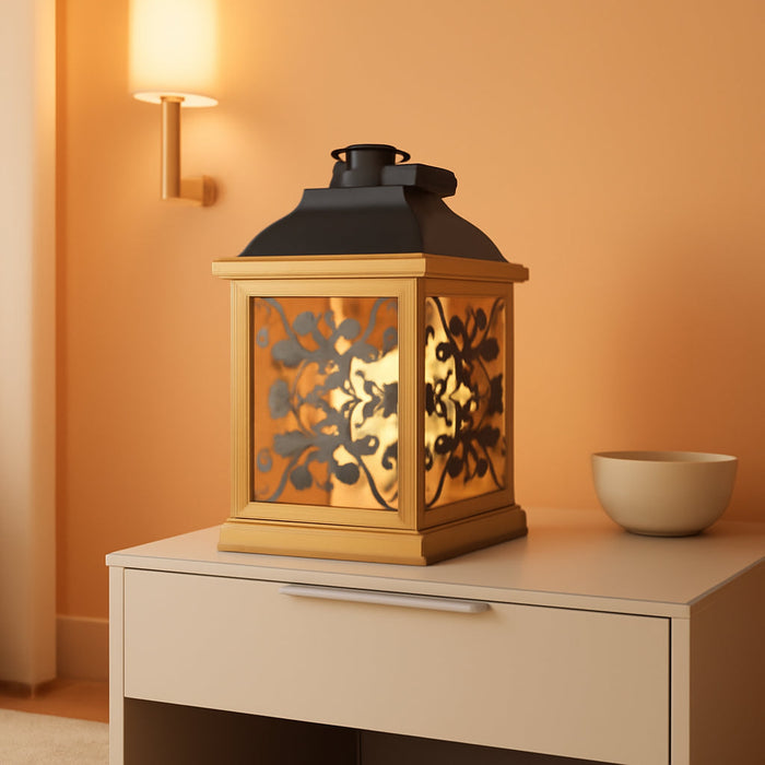 Candle Warmer Lamp, with Timer and 2 Bulbs Dimmer Farmhouse Lantern for Top-Down Adjustable Candle Warmer, Electric Lamp for Jar Candles, Auto Shut off Home Decor Gift for Women (Handmade Wood)