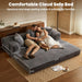 Grey Corduroy 81 Inch Ultracomfort Foldable SofaBed