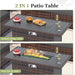Patio Furniture Set with Fire Pit Table 8 Pcs Modular Dark Grey