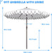 9Ft Elegant Valance Patio Umbrella, Outdoor Umbrellas for Patio with Auto-Tilt and Crank Systerm, Table Umbrella for Outdoors, Poolside,Beach, Backyard