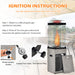 41,000 BTU Propane Patio Heater with Metal Hood