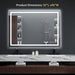 50"X40" LED Bathroom Mirror with Lights, Anti-Fog, Backlit+Frontlit