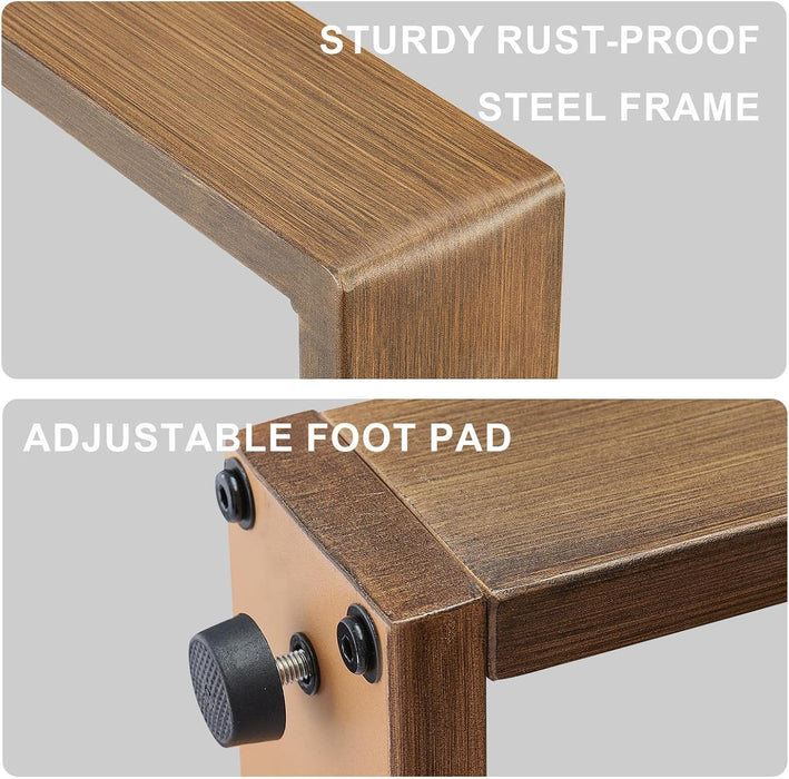 Full 4 Pieces Patio Furniture Set with 41” Propane Fire Pit Table, Outdoor Conversation Set with Swivel Glider Outdoor Chair Set of 2 and Rattan Sofa for Deck Backyard