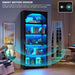 70" Arched Bookshelf with LED Lights, 5-Tier Storage for Displaying