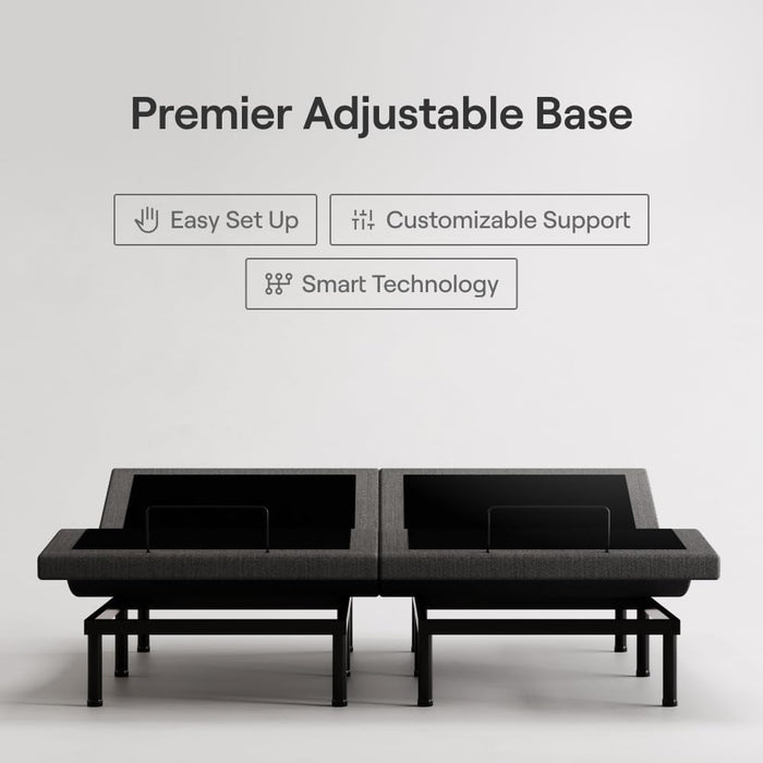 Twin XL Adjustable Base and 12” Mattress (New Version) - Head & Foot Incline - Medium Firm Memory Foam - Cooling Top Layer - 3 Massage Settings - 365-Night Mattress Trial & Forever Warranty