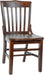 School House Back Walnut Wood Chair