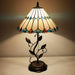 Tiffany Style Light Beige Jewelry Stained Glass Table Lamp 19 Inch