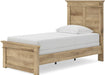 Signature Design by Ashley Fenderport Twin Bed Frame with Panel Headboard and Footboard, Cottage Bedroom Style for Kids and Guest Rooms, Natural Brown