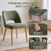 Modern Dining Chairs Set of 4, Upholstered Fabric Kitchen Small Cute Chairs with Butterfly Hollow Back, Solid Wood Legs, Easy Assembly, Farmhouse Style for Kitchen & Dining Room, Green
