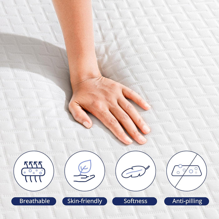 Queen Mattress 10 Inch Green Tea Memory Foam Mattress for Cool Sleep & Pressure Relief, Fiberglass Free, Bed in a Box, Removable Washable Cover, Certipur-Us Certified