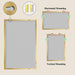 Gold Mirrors for Wall, 30X55 Inch Bathroom Mirror, Rectangular Wall Mirror for Living Room Bedroom Bathroom, Hangs Horizontally or Vertically