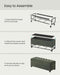 Velvet Storage Ottoman Bench, Foot Rest with Legs, 15.7 X 43 X 15.7 Inches, End of Bed Bench, Storage Chest, Load up to 660 Lb, for Living Room, Bedroom, Entryway, Forest Green ULSF089C01
