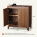 Zetes 32" Tall 2 - Door Accent Cabinet with Adjustable Shelf