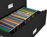 Lateral 38 Inch 4-Drawer Fireproof File Cabinet with Key Lock, Water Seal, Black,