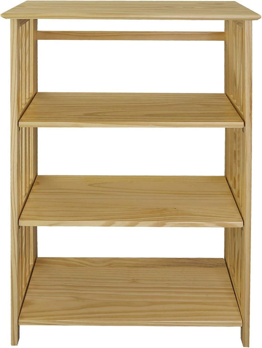Soho Manhattan 4-Shelf Folding Bookcase 26"" Wide - Natural (333-40)