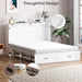 Queen Murphy Bed Cabinet Integrated Charging White